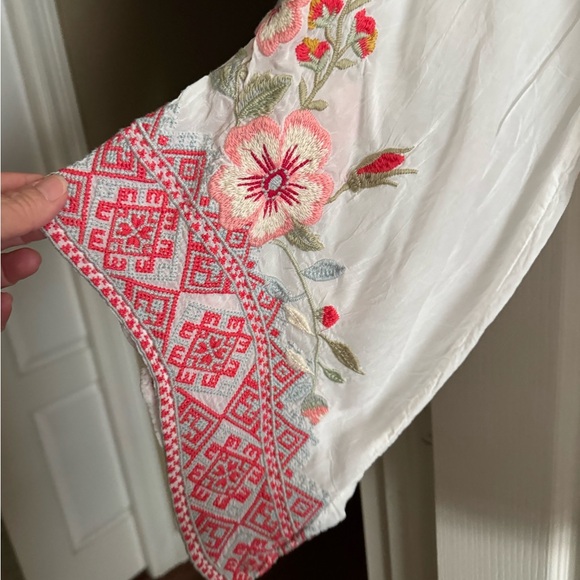 Johnny Was Grace White with Pink Floral Size Large - Picture 3 of 8